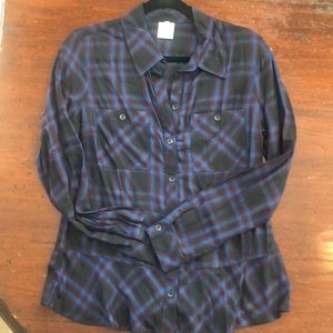 Women’s Cabi plaid peplum blouse